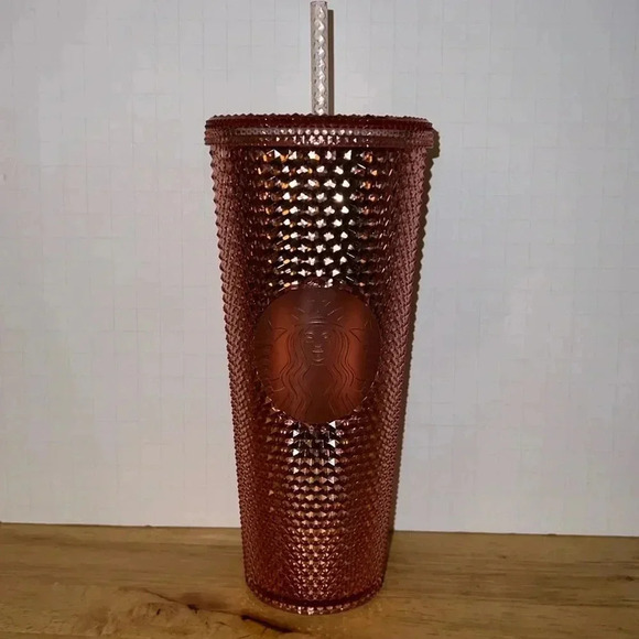 Starbucks Limited Edition‎ Rose Gold Studded Tumbler Venti 24oz Cup HTF